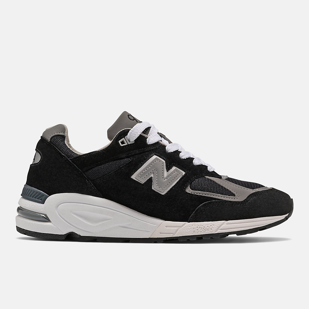 New Balance MADE in USA 990v2 Core Shoes Black with White